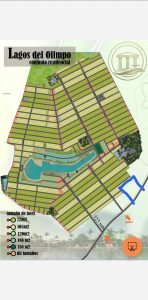 Recuadro azul, zona de los lotes comerciales 